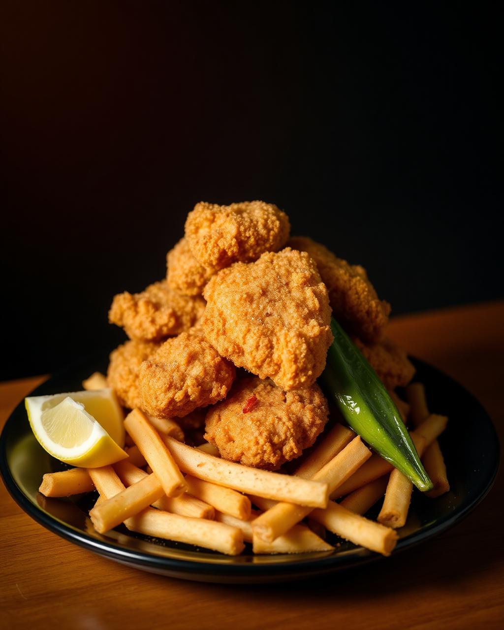 Catfish Nuggets & Okra